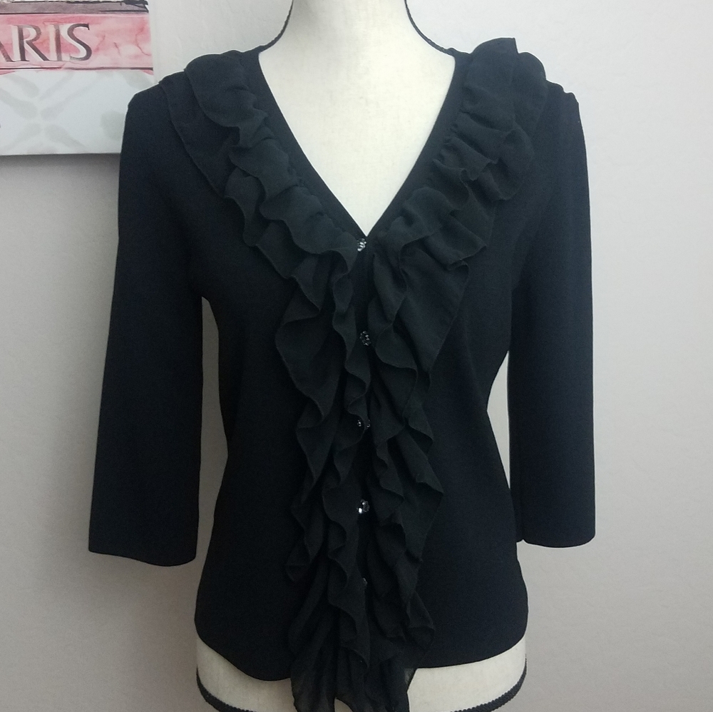 3 for $20 Cable & Gauge black cardigan Size Medium